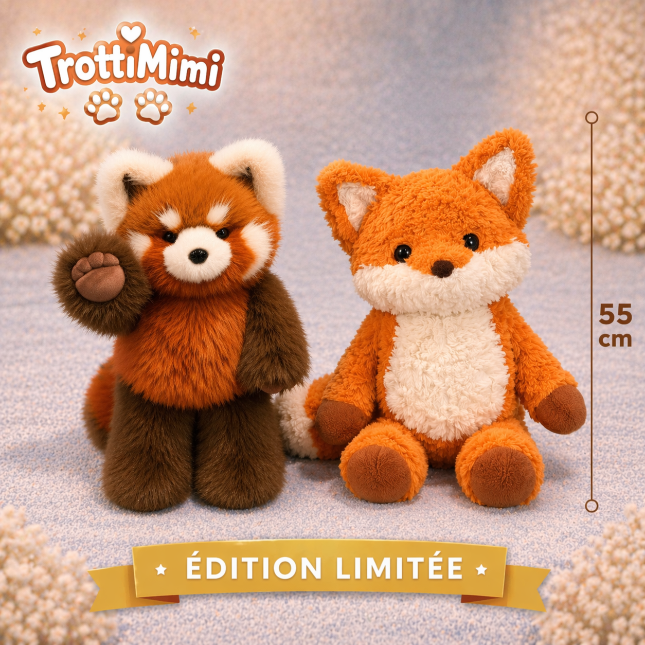 Panda Roux et Renard XL Edition Limitée - Trottimimi